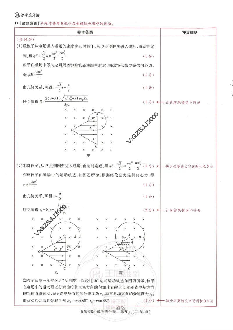 王后雄高考押题预测卷2024山东专版诊考提分册_2024高考押题卷_22024王hou雄_16王后雄押题_2024年王后雄高考押题预测卷（山东专版）
