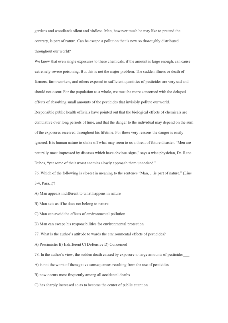 四级阅读理解练习材料_英语四六级整合_英语四六级真题版本二此版为主此文件夹会持续更新_四六级单词汇总_四级单词_赠四六级加油包_阅读