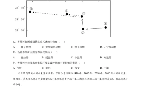 精品解析：贵州省遵义市2023-2024学年高三上学期第一次质量监测地理试题（原卷版）(1)_2023年10月_0210月合集_2024届贵州省遵义市高三上学期第一次市质量监测