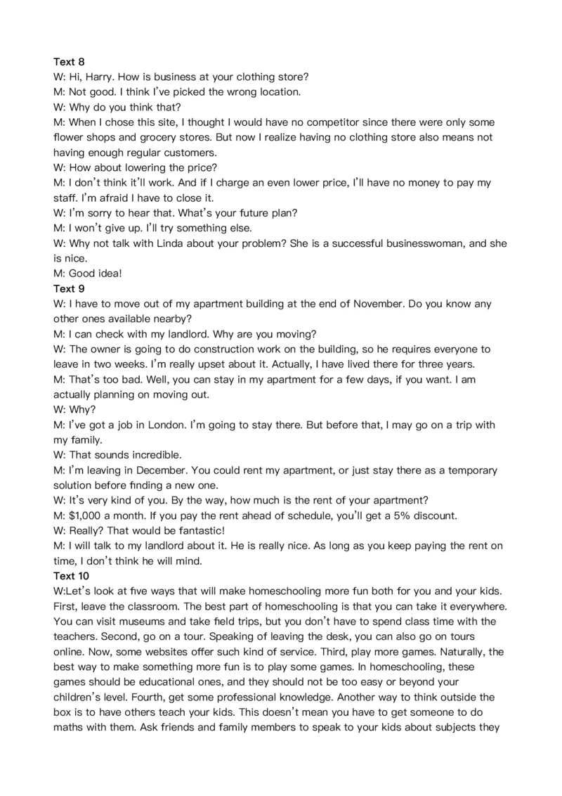 英语听力B卷原文_2024高考押题卷_12024天星全系列_黑龙江版_英语