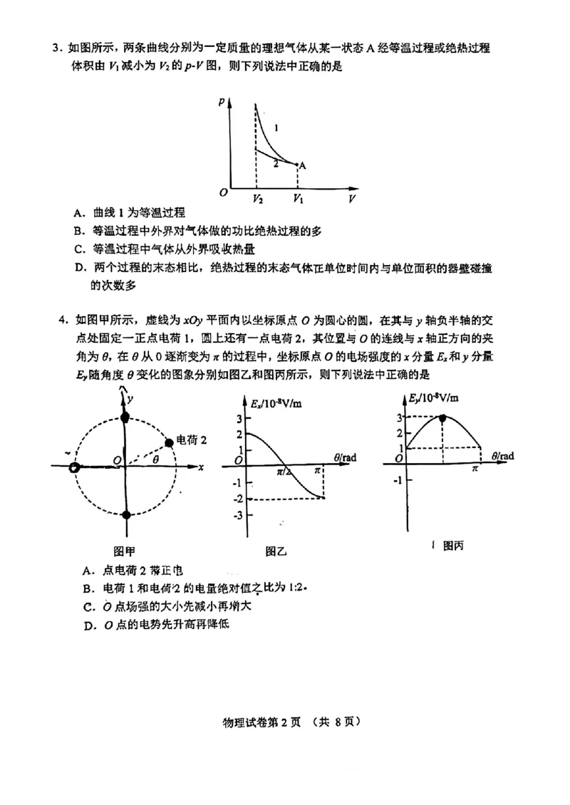 2024届吉林省长春市东北师范大学附属中学高三下学期第五次模拟考试物理试题_2024年5月_01按日期_8号_2024届吉林省长春市东北师范大学附属中学高三下学期第五次模拟考试