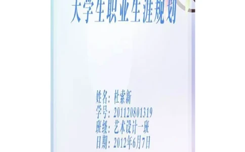 大学生职业生涯规划_E6-职业规划_89视觉传达设计专业
