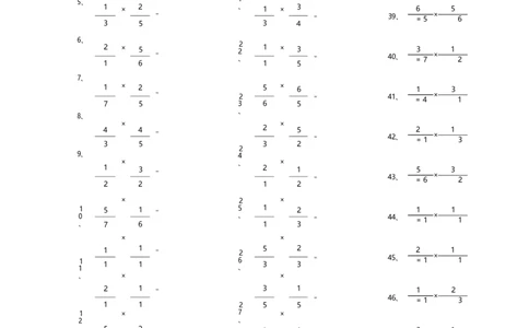 分数乘法第31~50篇（初级）_编码0121-6年级数学口算计算_口算题（适合6年级）(1)_分数-乘法（200篇）_（分数）乘法初级（100篇）