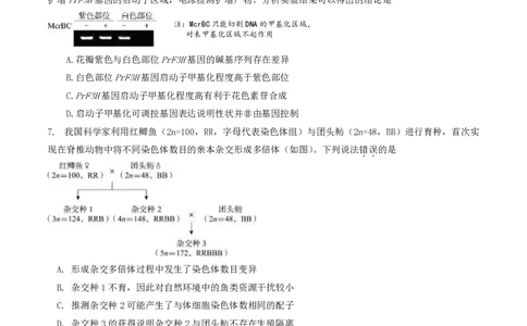 2024北京东城高三一模生物试题及答案(1)_2024年4月_024月合集_2024届北京市东城区高三一模