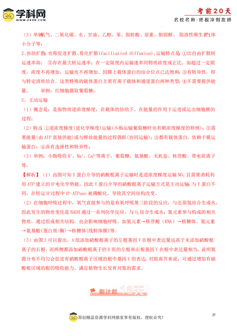 生物（一）-2024年高考考前20天终极冲刺攻略_2024高考押题卷_62024学科网全系列_20学科网高考考前终极攻略_生物-2024年高考考前20天终极冲刺攻略