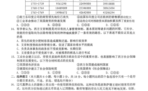 浙江省A9协作体2023-2024学年高三暑假返校联考历史(1)_2023年8月_028月合集_2024届浙江省A9协作体高三上学期暑假返校联考