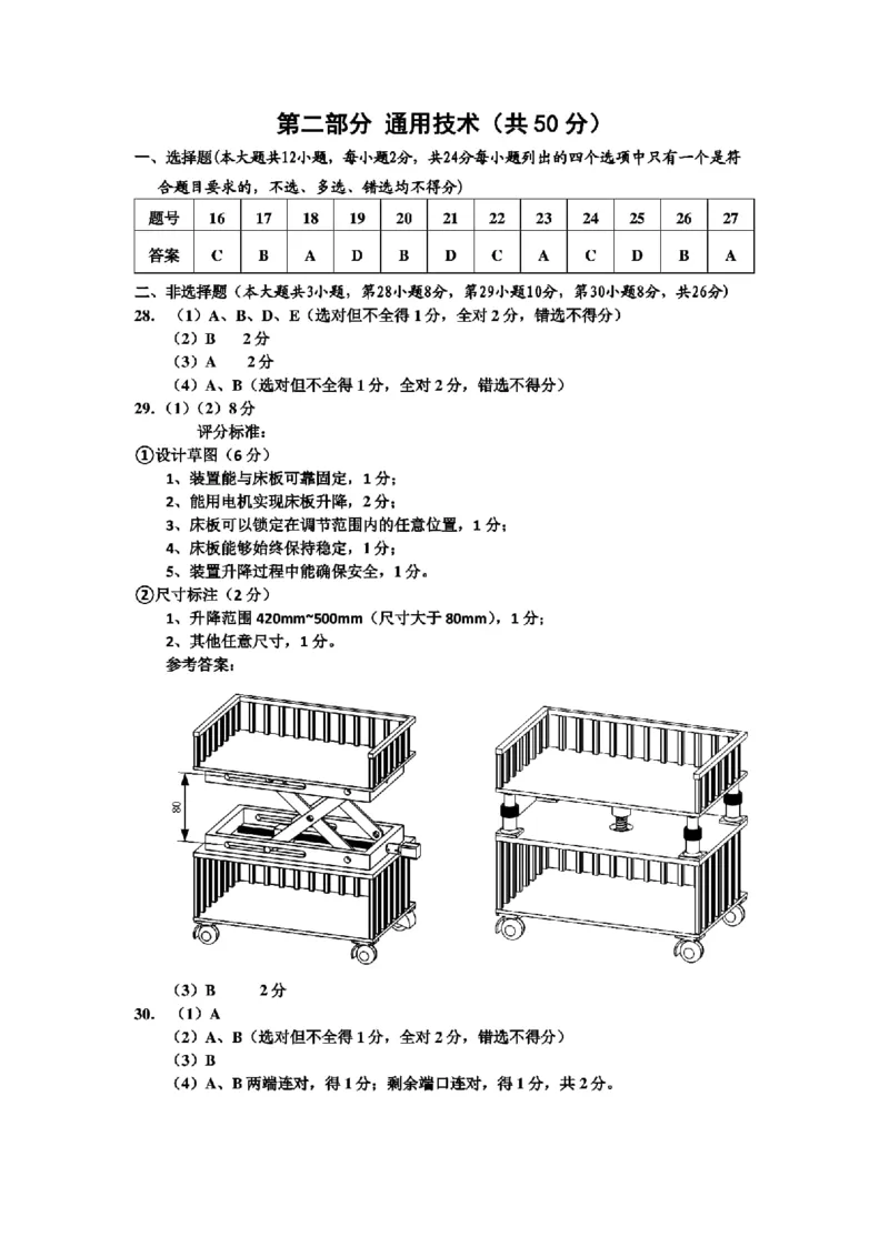2024届浙江省嘉兴市高三下学期4月二模技术试题+答案_2024年4月_024月合集_2024届浙江省嘉兴市高三下学期二模