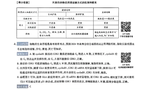 生物AB答案_2024高考押题卷_12024天星全系列_@@@天星临考押题密卷汇总重复_2024年tx高考临考押题密卷安徽专版_答案