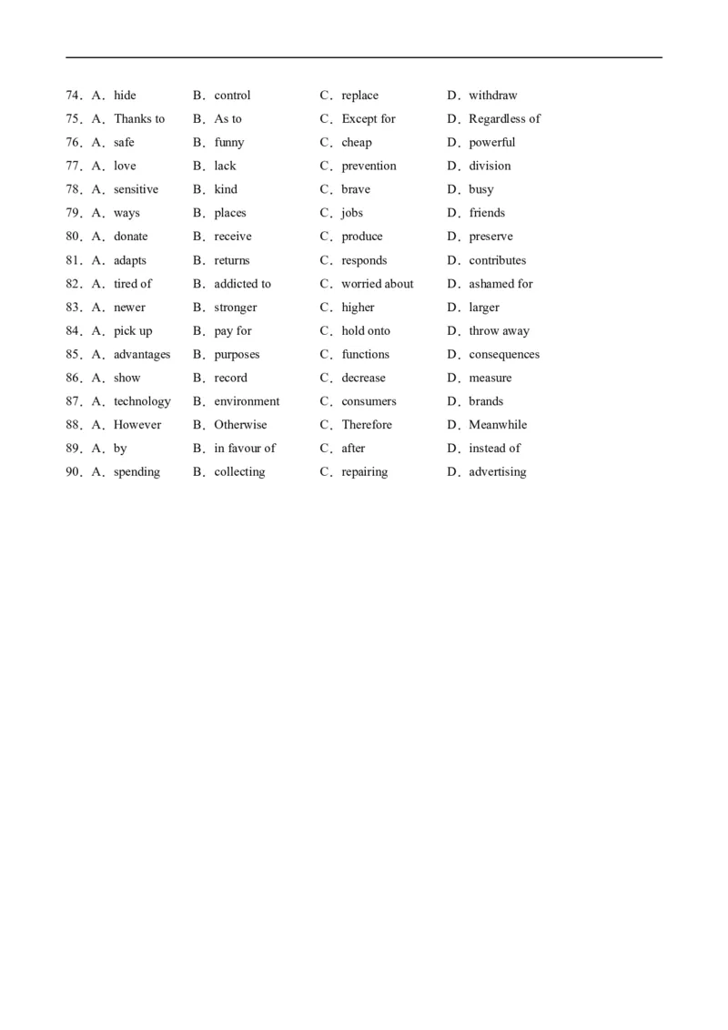 专题18完形填空说明文、议论文-五年（2019-2023）高考英语真题分项汇编（原卷版）_赠送：2008-2024全套高考真题_高考英语真题_送高考英语五年真题(2019-2023)分项汇编（全国通用）