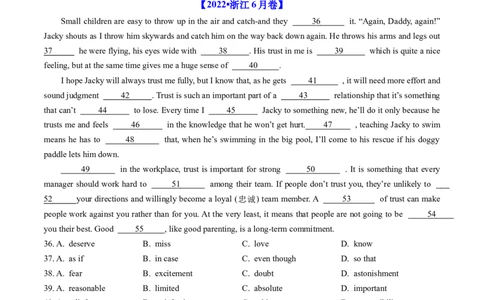 专题18完形填空说明文、议论文-五年（2019-2023）高考英语真题分项汇编（原卷版）_赠送：2008-2024全套高考真题_高考英语真题_送高考英语五年真题(2019-2023)分项汇编（全国通用）