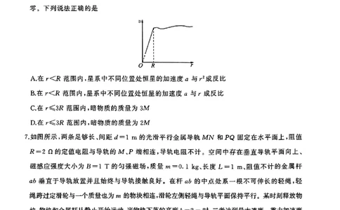 河北百师高三上(开学考)-物理试题+答案(1)_2023年9月_029月合集_2024届河北百师联盟高三上学期开学考