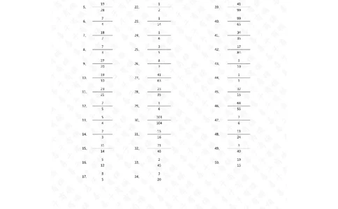 分数加减混合第31~50篇（初级）答案_编码0121-6年级数学口算计算_口算题（适合5年级）_分数-加减混合（280篇）_（分数）加减混合初级（100篇）