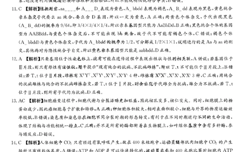 生物参考答案(1)_2023年10月_0210月合集_2024届湖南省长沙市雅礼中学高三上学期月考试卷（二）_湖南省长沙市雅礼中学2024届高三上学期月考试卷（二）生物