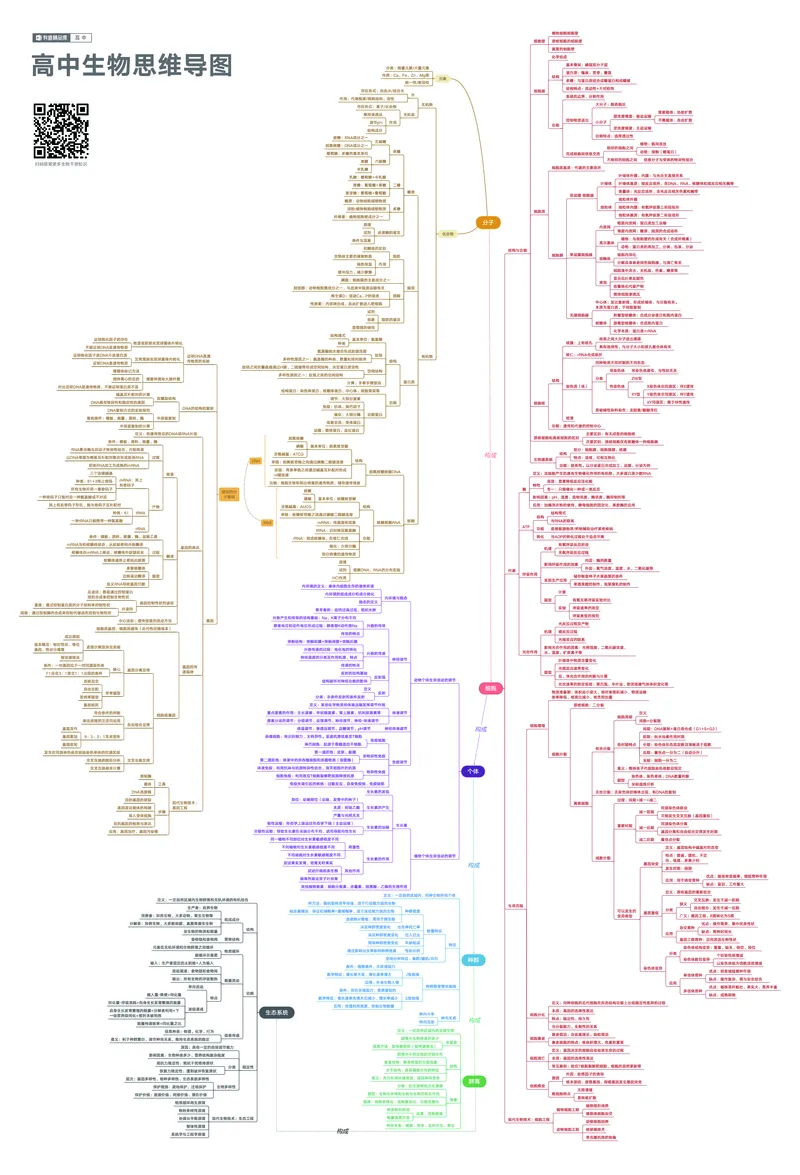 思维导图全科_赠送小初高学霸笔记等_赠_思维导图