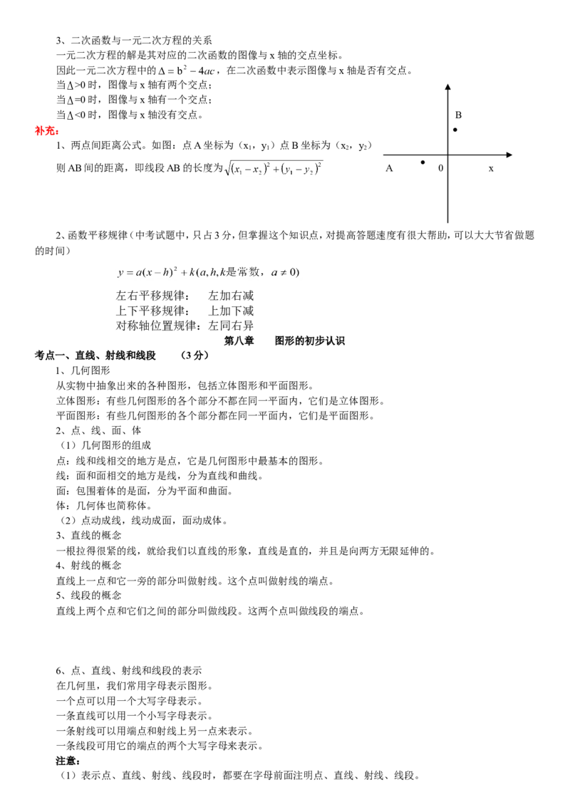 品优教学2018中考数学知识点大全_赠送小初高学霸笔记等_小初高知识点_小初高知识点_中考数学知识点
