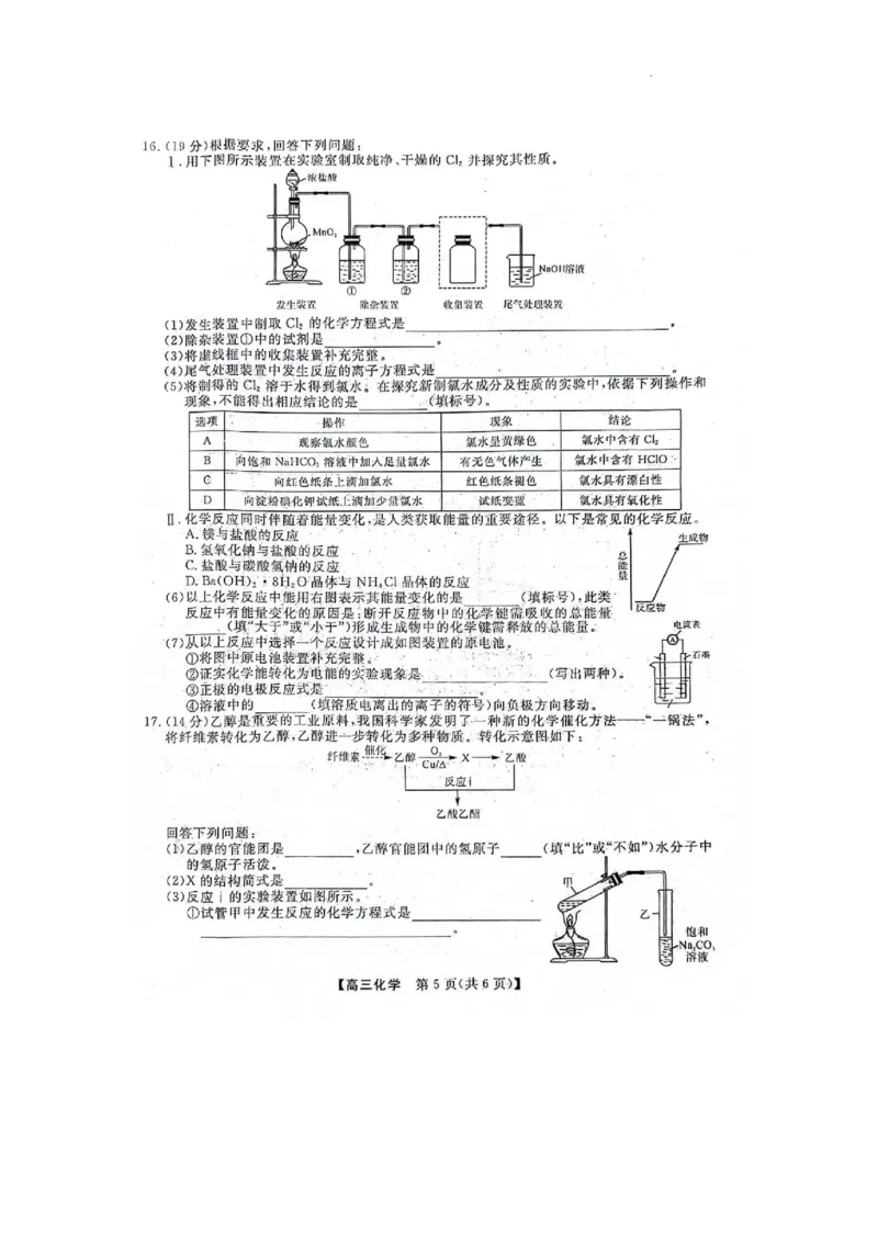 河北省金科大联考2024届高三上学期10月质量检测化学(1)_2023年10月_01每日更新_15号_2024届河北省金科大联考高三上学期10月联考（24046C）