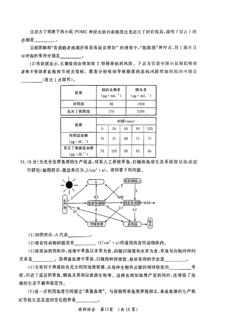 2024届河南省开封市高三下学期第二次质量检测理科综合试题_2024年3月_013月合集_2024届河南省开封市高三下学期第二次质量检测_2024届河南省开封市高三下学期第二次质量检测-理科综合