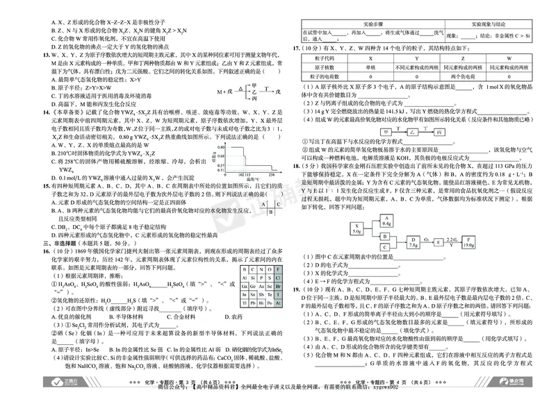 新高考《正确小卷》2024总复习化学质检卷_2024高考押题卷_72024正确教育全系列_2024年正确小卷全系列_（新高考）2024《正确小卷&middot;复习质检卷》（九科全）各两套
