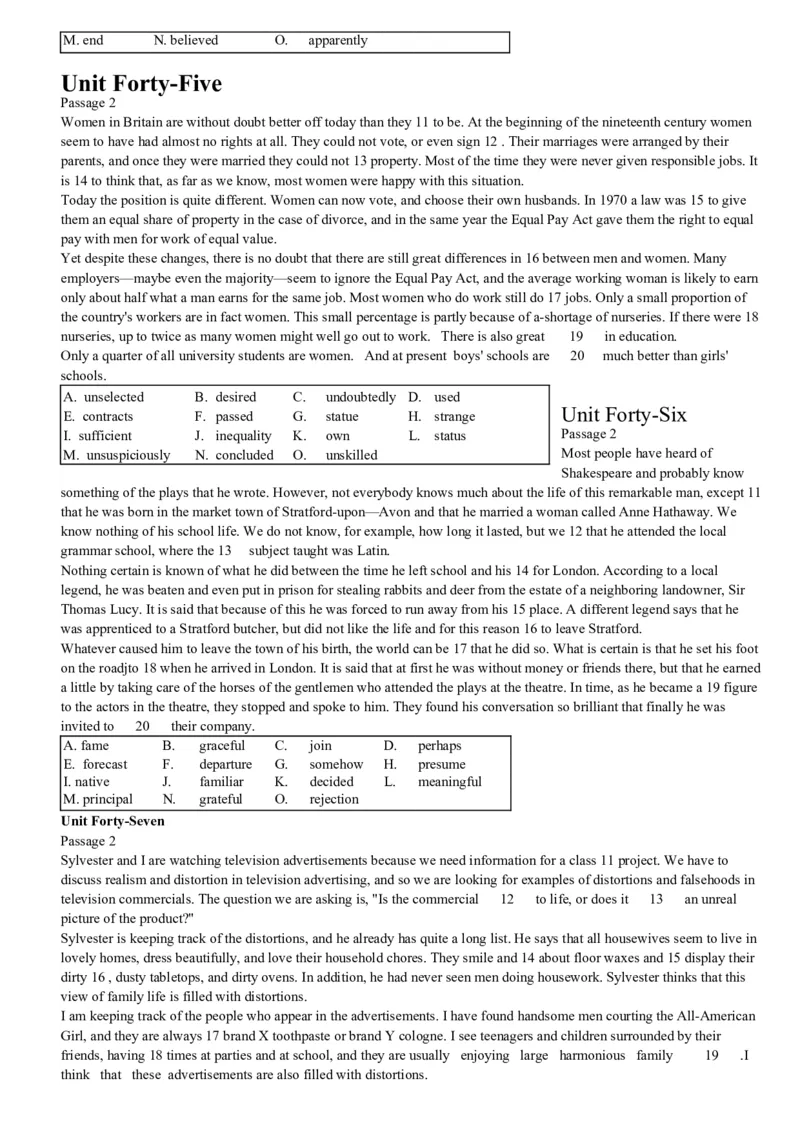 大学英语四级考试15选10专项训练_英语四六级整合_英语四六级真题版本二此版为主此文件夹会持续更新_四六级单词汇总_四级单词_赠四六级加油包_阅读