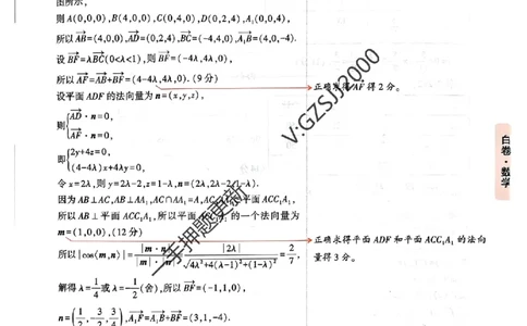 白卷数学评分标准及详解详析_2024高考押题卷_32024腾远黑白卷_2024腾远高考黑白卷（新课标卷）_白卷答案