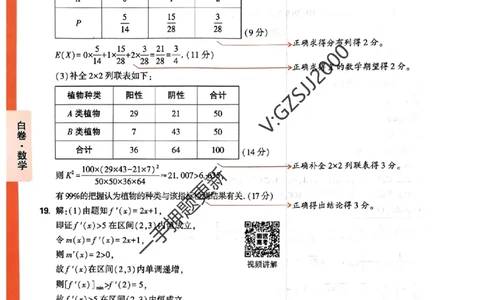 白卷数学评分标准及详解详析_2024高考押题卷_32024腾远黑白卷_2024腾远高考黑白卷（新课标卷）_白卷答案