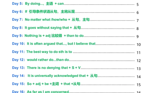 参考答案（记得一起下载哦）_123高中英语作文提分特训-21天高分句型仿写