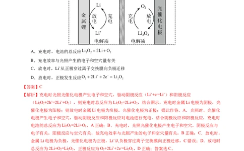 专题48化学电源&mdash;&mdash;燃料电池（解析卷）_近10年高考真题汇编（必刷）_十年（2014-2024）高考化学真题分项汇编（全国通用）_十年（2014-2023）高考化学真题分项汇编（全国通用）
