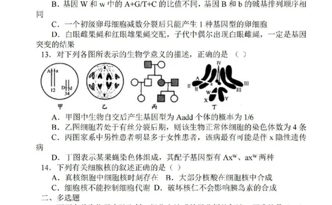 江苏省苏南名校2024届高三9月抽查调研生物(1)_2023年9月_029月合集_2024届江苏省苏南名校高三9月抽查调研