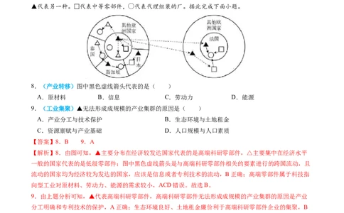 专题11工业和服务业2024年高考真题和模拟题地理分类汇编（教师卷）_近10年高考真题汇编（必刷）_十年（2014-2024）高考地理真题分项汇编（全国通用）