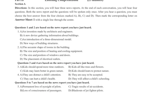 四级通关模拟卷第二套_英语四六级整合_英语四六级真题版本一此版本可作为补充_大学英语CET4_X0_03-四级模拟题_四级模拟题1-5套（赠送）_四级通关模拟卷（2）