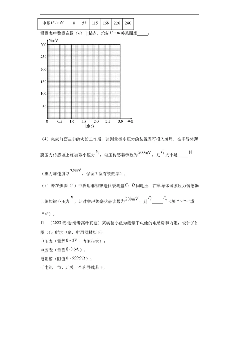 专题18电学实验(原卷版)_赠送：2008-2024全套高考真题_高考物理真题_送高考物理五年真题(2019-2023)分项汇编（全国通用）