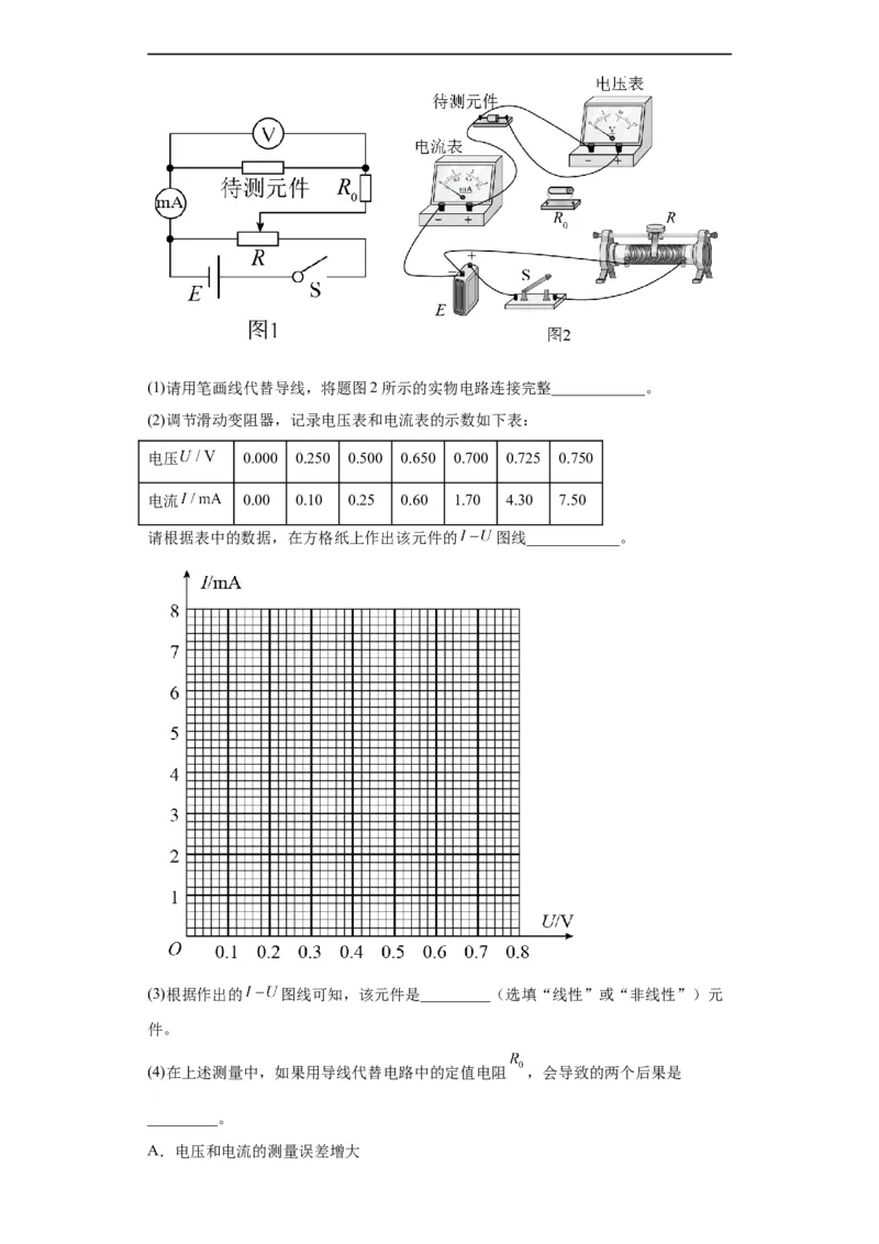 专题18电学实验(原卷版)_赠送：2008-2024全套高考真题_高考物理真题_送高考物理五年真题(2019-2023)分项汇编（全国通用）