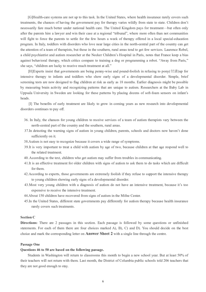 四级通关模拟卷第三套_英语四六级整合_英语四六级真题版本一此版本可作为补充_大学英语CET4_X0_03-四级模拟题_四级模拟题1-5套（赠送）_四级通关模拟卷（3）