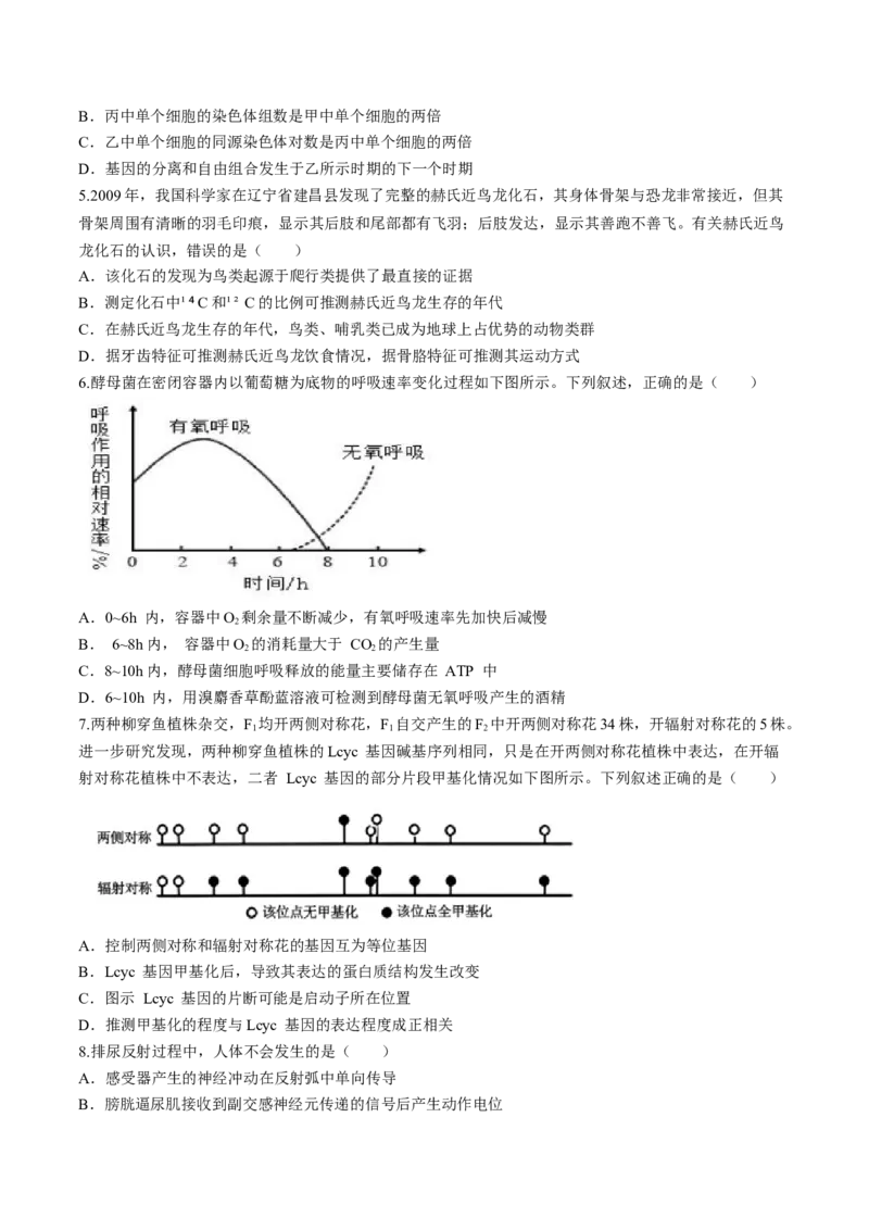 福建省福州市八县市一中2024届高三下学期5月模拟试题生物Word版含答案(1)_2024年6月(1)_026月合集_2024届福建省福州市八县市一中高三5月模拟试题