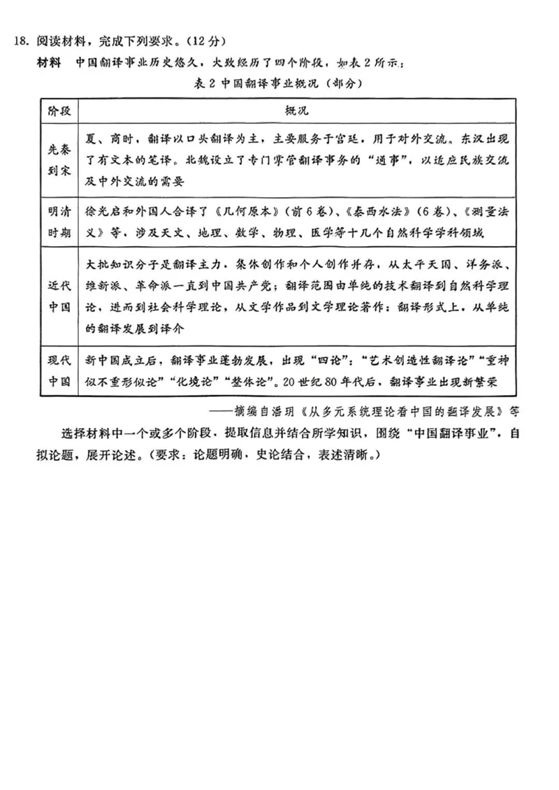 河北高三上(开学考)-历史试题+答案(1)_2023年9月_029月合集_2024届河北省高三年级开学检测