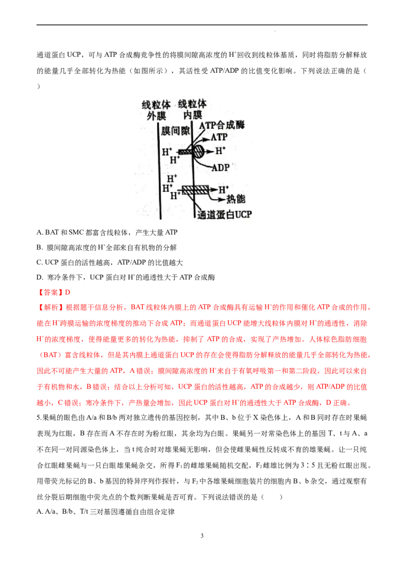 生物（山东卷）（全解全析）_2023高考押题卷_学易金卷-2023学科网押题卷（各科各版本）_2023学科网押题卷-学易金卷-生物_生物（山东卷）-学易金卷：2023年高考考前押题密卷