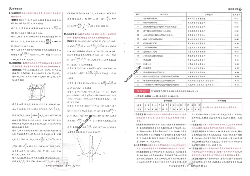 王后雄高考押题预测卷2024广东专版诊考提分册_1_2024高考押题卷_22024王hou雄_16王后雄押题_2024年王后雄高考押题预测卷（广东专版）