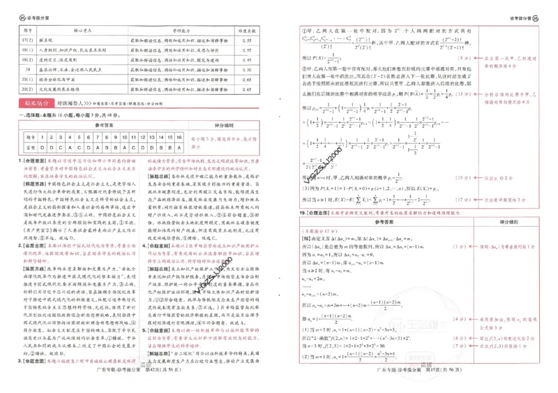 王后雄高考押题预测卷2024广东专版诊考提分册_1_2024高考押题卷_22024王hou雄_16王后雄押题_2024年王后雄高考押题预测卷（广东专版）