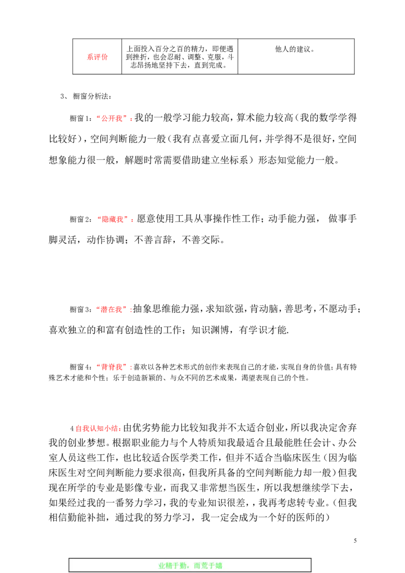 医学影像技术职业生涯规划书(1)_E6-职业规划_04医学影像专业