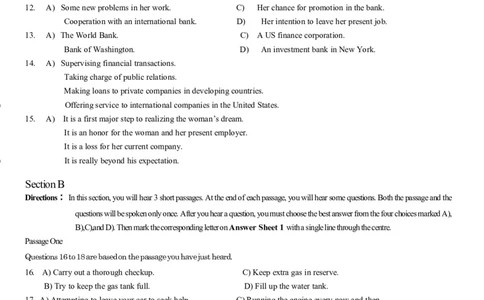 ❤2014年6月年大学英语四级考试真题（二）_英语四六级整合_英语四六级真题版本二此版为主此文件夹会持续更新_四级真题_1.四级真题+答案解析+听力音频(1989-2025)_2014年_2014年06月CET4