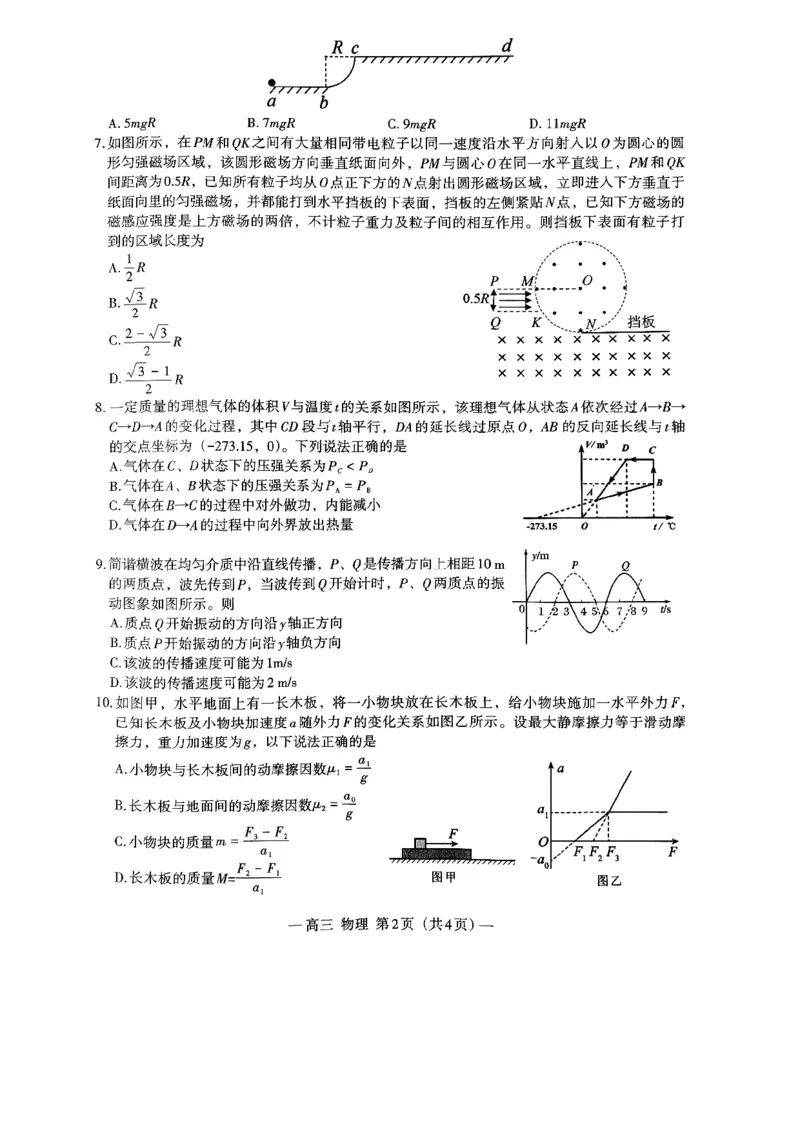 2024届江西省南昌市HGT高三第一次模拟考试-物理(1)_2024年3月_013月合集_2024届江西省南昌市HGT高三第一次模拟考试