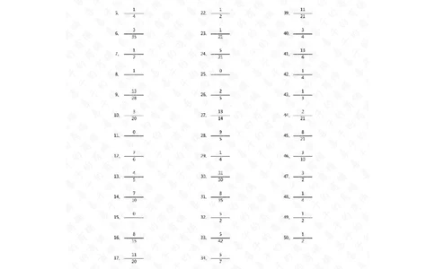 分数减法第61-80篇（初级）答案_编码0121-6年级数学口算计算_口算题（适合5年级）_分数-减法（200篇）_（分数）减法初级（100篇）
