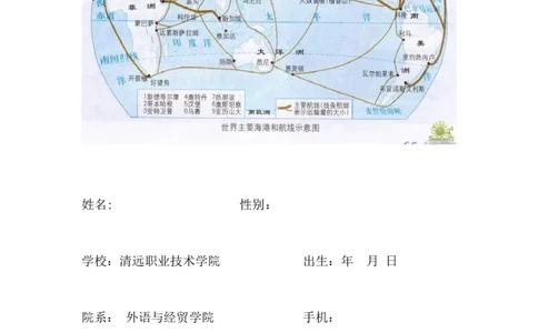 大学国贸专业(货代员)职业生涯规划._E6-职业规划_58国际经济与贸易专业