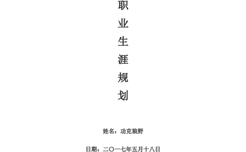 北京大学职业生涯规划书_E6-职业规划_84统计学专业