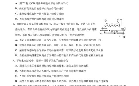重庆市缙云教育联盟2022-2023学年高三8月质量检测生物试题_2023年7月_01每日更新_24号_2023届重庆市缙云教育联盟高三8月质量检测_重庆市缙云教育联盟2022-2023学年高三8月质量检测生物试题