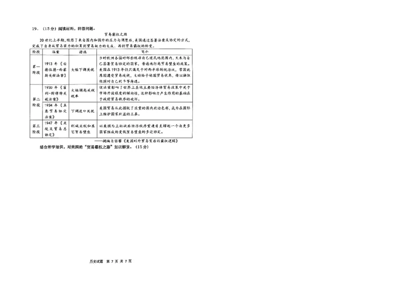 2024届山东省青岛市高三下学期第一次适应性检测历史试题_2024年3月_013月合集_2024届山东省青岛市高三年级第一次适应性检测_青岛市2024年高三年级第一次适应性检测（青岛一摸）历史