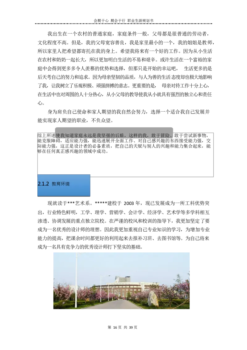 大学生职业规划书范文-艺术设计类专业_E6-职业规划_12艺术设计专业