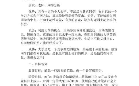 it行业个人职业生涯规划书_E6-职业规划_47IT、软件技术专业