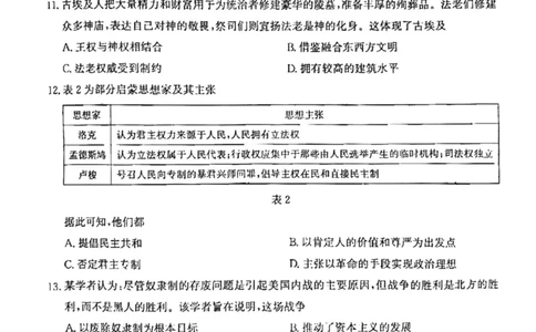 河北省省级联测2022-2023学年高三上学期第一次月考历史试题(1)_2023年8月_028月合集_2023届河北省省级联测高三上学期第一次月考