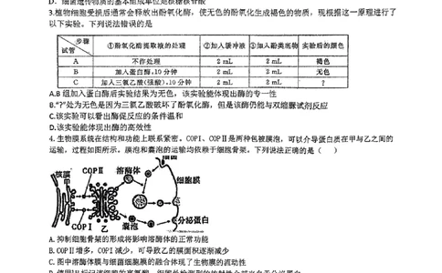 金华一中2024届高三生物十月月考试卷(1)(1)_2023年10月_0210月合集_2024届浙江省金华第一中学高三上学期10月月考_浙江省金华第一中学2024届高三上学期10月月考生物